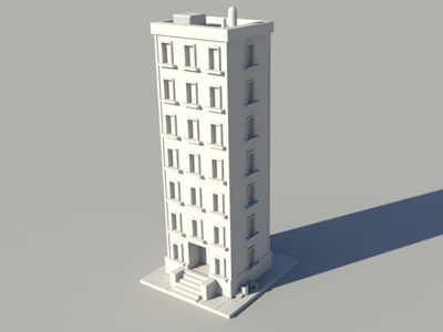 Building 3d apartment building city concept environment illustration maya mental ray render