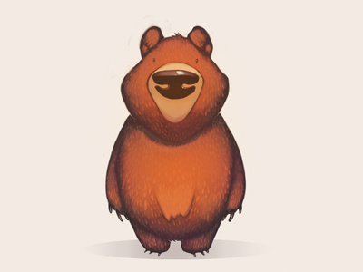 Bear adobe autodesk bear character design illustration photoshop cs5 sketch sketchbook sketchbook pro woods