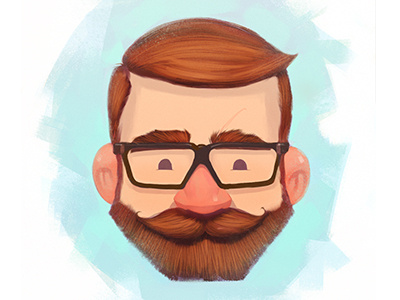Beard Icon beard digital painting icon illustration painting self portrait