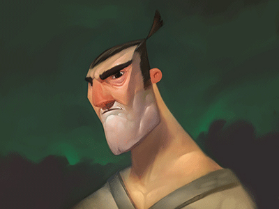 Samurai Jack adult swim cartoon network character design cintiq digital digital painting illustration photoshop process samurai jack sketch wacom