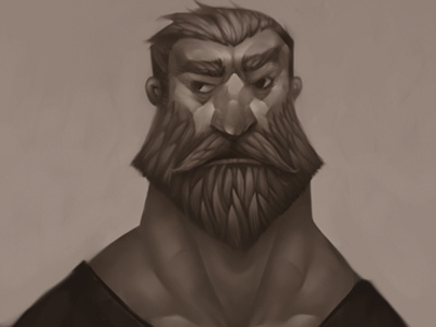 Beard beard character character design digital digital painting illustration mustache painting value