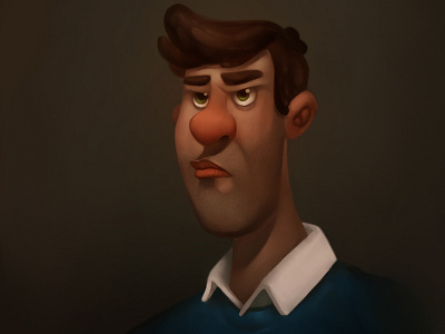 Grump character concept digital digital painting illustration painting portrait