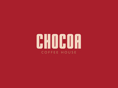Chocoa Coffee House Logo Concept brand branding branding design coffee illustrator logo logodesign logotype red