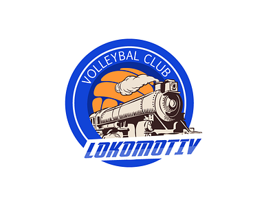 Lokomotiv Volleybal Club brand design brand identity branding design illustration logo logo design logos logotype sport sports train vector volleyball