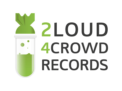 2loud4crowd Records logo design music record