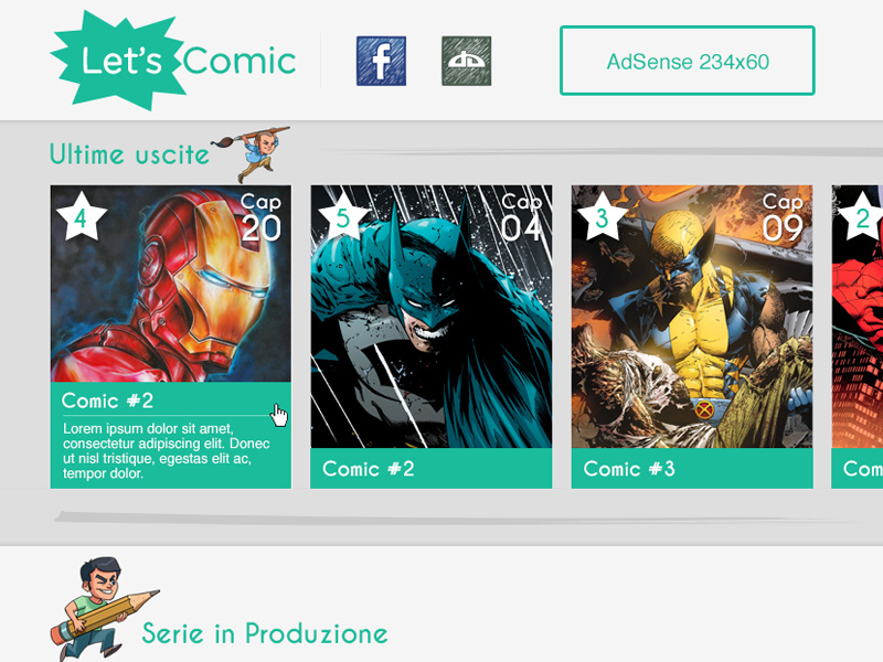 Let's Comic! photoshop comics illustrations drawings template design flat design