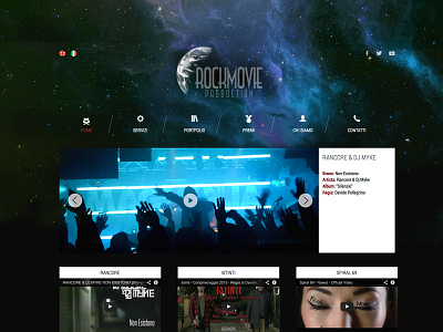 Rockmovie template black deisgn film makers photoshop web design