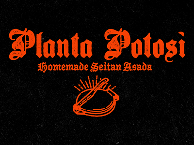 Planta Potosí Logo-Vegan Seitan Asada dallas food logo taqueria vegan food