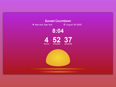 Daily UI 014 - Countdown Timer countdowntimer dailyui dailyui014 dailyuichallenge design illustration sunset timers ui uidesign uiux ux webdesign