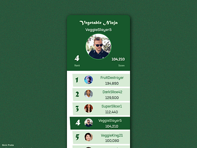 DailyUI 019 - Leaderboard app dailyui dailyui019 dailyuichallenge design illustration leaderboard ui ui mobile uidesign uiux vector