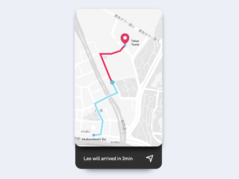 Daily UI20 [ location tracker ] by Yukiko Kiguchi on Dribbble