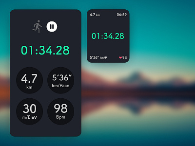 Daily UI#41 [ Workout Tracker ] app apple watch daily ui daily ui challenge design figma flat running running app ui workout