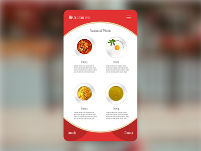 Daily UI#43 [ Food/Drink Menu ] app daily daily 100 challenge daily ui daily ui challenge design figma menu ui