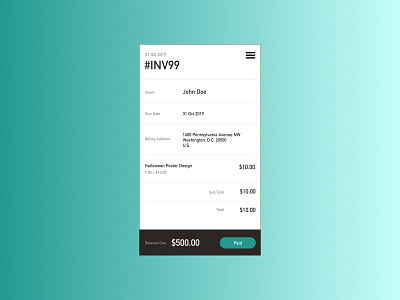 Daily UI#46 [ Invoice ] app daily daily 100 challenge daily ui daily ui challenge dailyui design figma ui