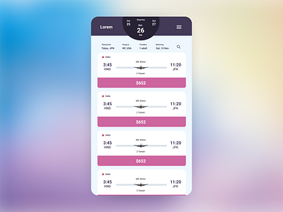 Daily UI#68 [ Flight Search ] app daily daily 100 challenge daily ui daily ui challenge dailyui design figma ui