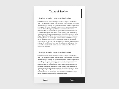 Daily UI#89 [ Terms of Service ]