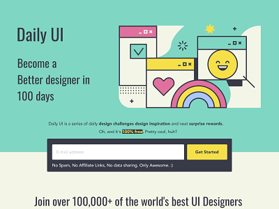 Daily UI#100 [ Redesign Daily UI Landing Page ]