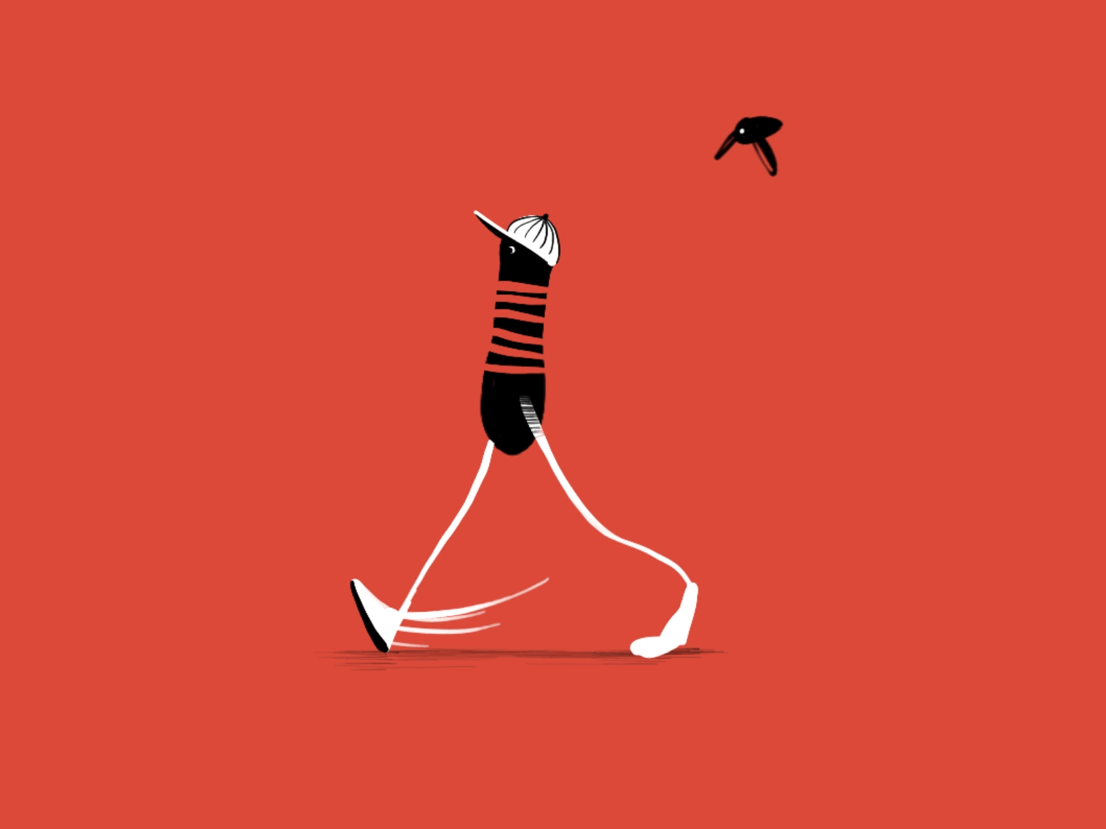 Walk cycle animation 2d 2d animation 2danimation animated animation character character animation frame by frame framebyframe gif loop procreate red roughanimator walk cycle