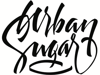 Logo - Urban Sugar calligraphy lettering logo vector