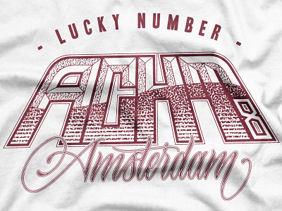 T-Shirt Print 8 acht amsterdam calligraphy lettering script