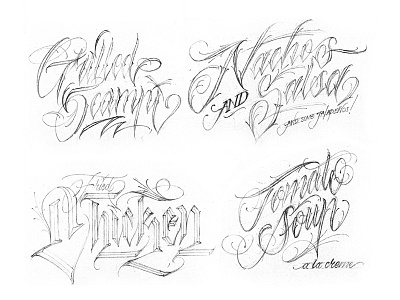 Food Sketches calligraphy food handlettering lettering script sketches