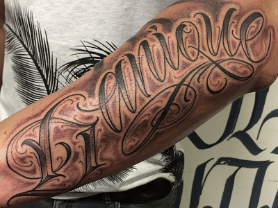 Danique calligraphy handstyle lettering scriptlettering tattoo