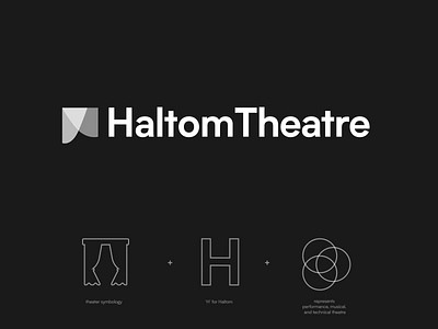 HaltomTheatre branding design entertainment flat icon logo theater theatre typography wordmark