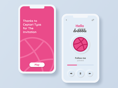 Dribbble Music mobile app music app ui ux