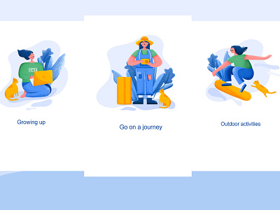 start page design flat illustration typography ui