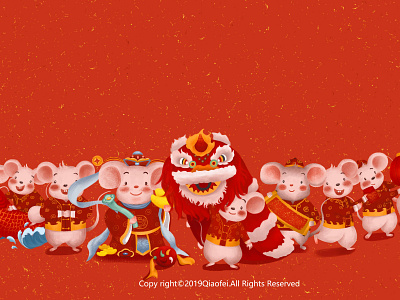 Year of the Rat 2020 chinese new year design happy new year illustration mouse