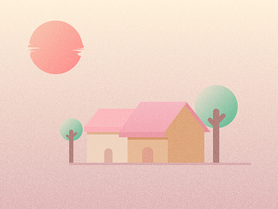 Home house illustration sun