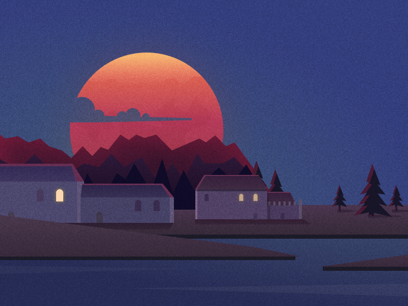 Sunset in The Town by Smooth Ming on Dribbble