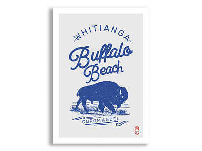 Buffalo art beach buffalo design graphicdesigner illustration logo logodesign new retro print retro stamp vintage