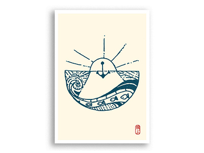 Ocean Maru abstract art artprint coromandel design fish graphicdesigner illustration print tshirtdesign
