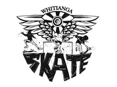 Whiti Skate Park Trust Design art design designer graphicdesign graphicdesigner illustration park print skate skateboard skatepark street tshirt tshirtart tshirtdesign