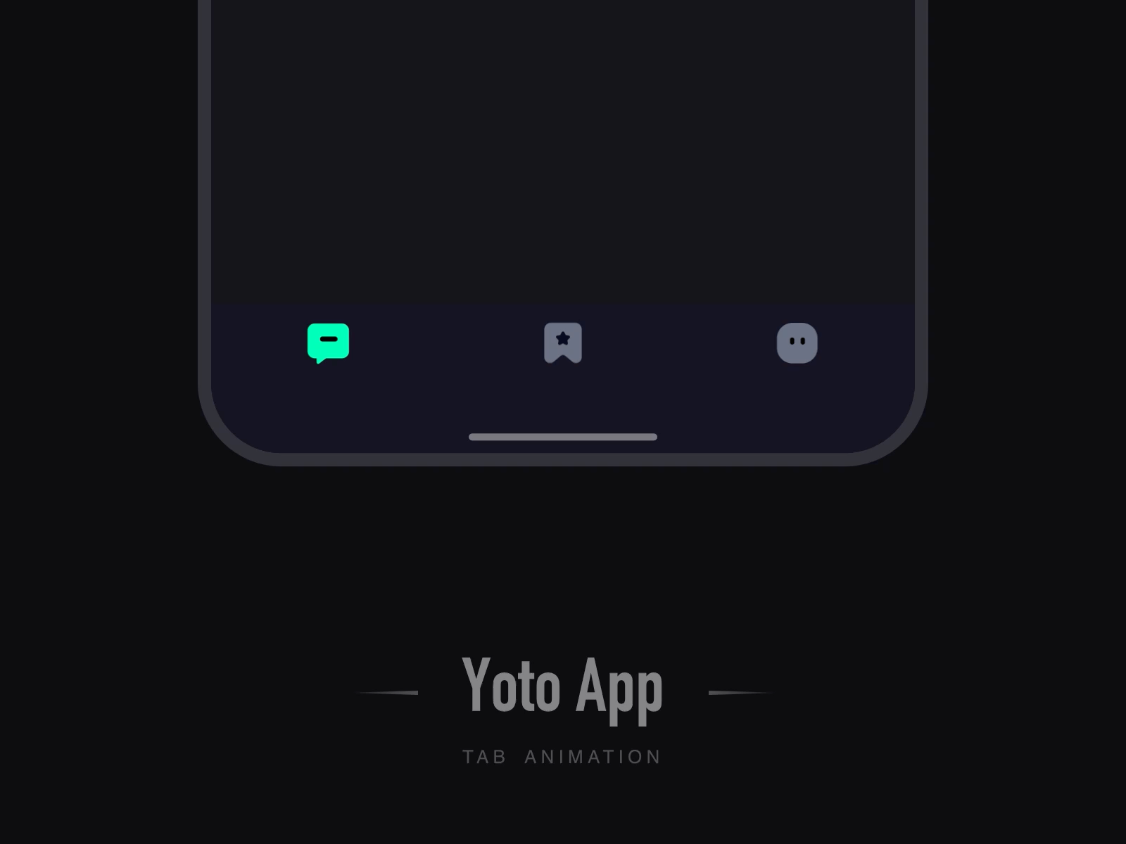 Yoto-Tab Bar animation app design motion graphics ui