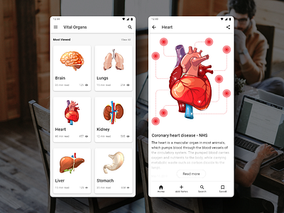 Mobile LMS for med students. Designed with #adobeXD