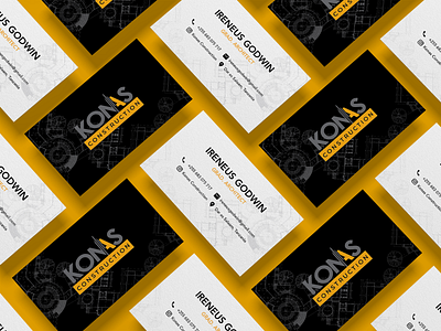 Konas construction business cards design