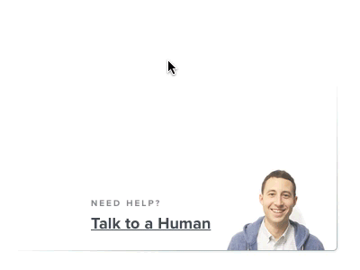 Talk to a Human - Signals customer support widget