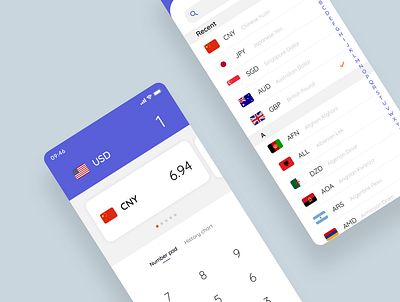 Currency App app design ui