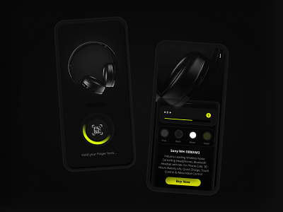 Headphone App UI branding creative design dribbble illustration logo ui vector weekly warm-up