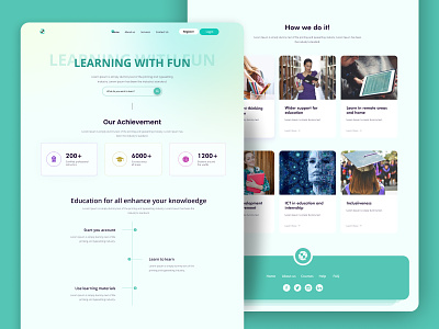 eLearning Web page design creative design dribbble logo ui ux weekly warm-up