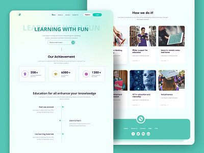 eLearning Web page design creative design dribbble logo ui ux weekly warm up