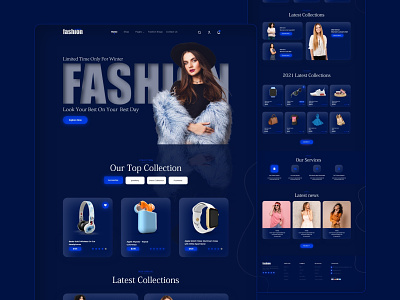 Fashion Web UI appdesign branding graphic design ui ux webdesign