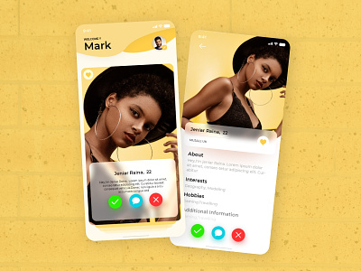 Dating App UI Concept branding creative design dribbble illustration ui ux