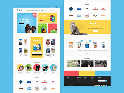 Pet Shop Website Design Concept concept flat icon minimalistic petshop typography ui ux website design