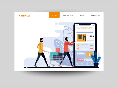 Karinda homepage | Keshav raj adobe art ecommerce website graphic design illustration