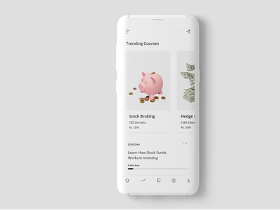 Finance Course App app app design application minimalism minimalistic ui ui trends uidesign uiux ux web design