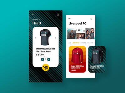 Football Jersey App Concept application branding design football lfc liverpool product design sports ui ui ux uidesign ux