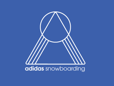 Adidas Snowboarding conceptual logo adidas geometric line. minimal snowboarding